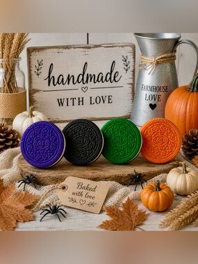 Halloween Fake Cookies Decor Set 🎃 Tiered Tray Decor (Not Edible)